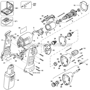 Part Location Diagram of 382178-01 DeWALT Brush Ring